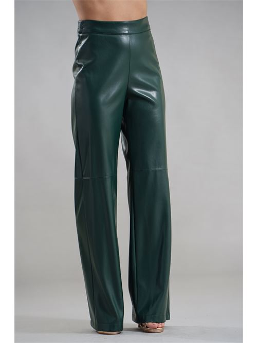 Pantalone in ecopelle Nualy | I25N5420VERDE BOSCO